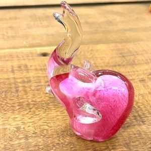 Glass Elephant Ring Holder